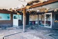 Inside an abandoned and decaying restaurant diner along Route 66 in Glenrio Texas