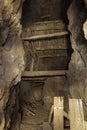 Inside abandoned gold mine