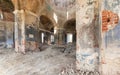 Inside an abandoned looted temple Royalty Free Stock Photo