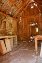 Inside of abandoned miners cabin located high in Idaho mountains