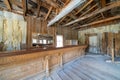 Inside an abandoned old bar or saloon in Bannack Ghost Town in Montana Royalty Free Stock Photo