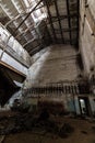 Inside abandoned power plant. Royalty Free Stock Photo