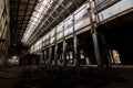 Inside abandoned power plant. Royalty Free Stock Photo