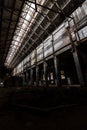 Inside abandoned power plant. Royalty Free Stock Photo