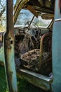 Inside of an abandoned Volvo PV 444