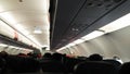 Inside aeroplane with parallel view Royalty Free Stock Photo