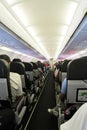 Inside Airplane Cabin Royalty Free Stock Photo