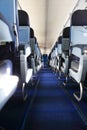 Inside airplane view Royalty Free Stock Photo