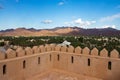 Inside al Rustaq fort close to Al Hajir mountains between Nizwa and Mascat in Oman Royalty Free Stock Photo