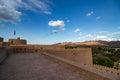 Inside al Rustaq fort close to Al Hajir mountains between Nizwa and Mascat in Oman Royalty Free Stock Photo