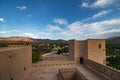 Inside al Rustaq fort close to Al Hajir mountains between Nizwa and Mascat in Oman Royalty Free Stock Photo