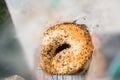 Inside all everything multigrain delicious bagel in bag poppy seeds soft and ready to eat