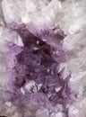 Inside amethyst geode Royalty Free Stock Photo