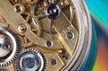 Inside an antique watch Royalty Free Stock Photo