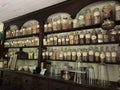 Inside the 1800 Apothecary in Spring Mill State Park