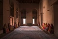 Inside of the arabic Nizwa Fort in Nizwa, Oman Royalty Free Stock Photo