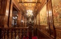 Inside architectural detail of Peles Castle from Romania, also known as Royal Palace