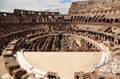 Inside Arena In Ancient Coliseum In Rome