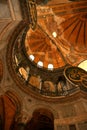 Inside of Ayasohya Mosque (Hagia Sophia, Istanbul) Royalty Free Stock Photo