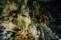 Inside Azishskaya Cave not far from the Lago-Naki plateau, Adygeya, Russia