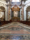 Inside of the baroque church of Saint Agnese in Agone in Navona square to Rome in Italy.