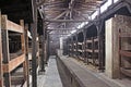 Inside of barrack in concentration camp Auschwitz, Brzezinka, Poland