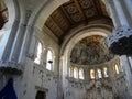Inside of basilica of Bois-Chenu in DomrÃÂ©my la Pucelle in France Royalty Free Stock Photo