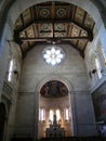 Inside of basilica of Bois-Chenu in DomrÃÂ©my la Pucelle in France Royalty Free Stock Photo