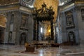 Inside of Basilica of Saint Peter in Vatican Royalty Free Stock Photo