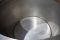 Inside beer brewing tank equipment in brewery Royalty Free Stock Photo
