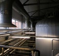 Inside beer factory Royalty Free Stock Photo