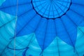 Inside the blue hot air balloon Royalty Free Stock Photo