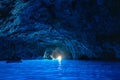 Inside the blue grotto on the island of Capri Royalty Free Stock Photo