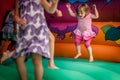Inside bouncy castle Royalty Free Stock Photo