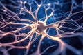 Inside the brain and human body, Concept of neurons and nervous system, Human nerverti cale cell Royalty Free Stock Photo