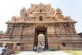 Inside the Brihadishwara temple in Tanjore (Thanjavur) in Tamil Nadu, South India