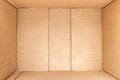 Inside of brown cardboard box background and texture Royalty Free Stock Photo
