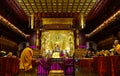 Inside of Buddhist pagoda in Singapore