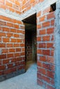 The inside of a building in the process of construction in Constancia, Santarem, Portugal