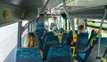 Inside a buss in Sweden Royalty Free Stock Photo