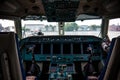 Inside cabine of an plane Royalty Free Stock Photo