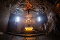 Inside Cacica salt mine detail , Romania Bucovina travel