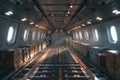 Inside the cargo bay of the aircraft Royalty Free Stock Photo