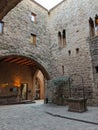 Interior patio and well of Cardona castle