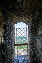 Inside the castle defensive walls Royalty Free Stock Photo