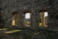 Inside the castle - view of the ancient castle`s arches, Shkoder, Albania Royalty Free Stock Photo