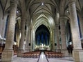 Inside the Cathedral of Notre Dame of Luxemburg City, outside the wall in Luxembourg Royalty Free Stock Photo