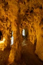 Cave inside the Initiation Well in Quinta da Regaleira, Sintra, Portugal.