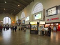 Inside the central railway station in Stuttgart, Germany