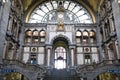 Inside the central train station in Antwerp Royalty Free Stock Photo
